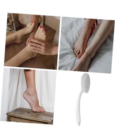 minkissy Tool Foot Pumice for Dead Skin Foot File Long Handle Pumice Stone Foot Scrubber Pumice Stone for Hands Pumice Stone for Body Pumice Stone for Feet Plastic White Manual Remover - Buy Online on GoSupps.com