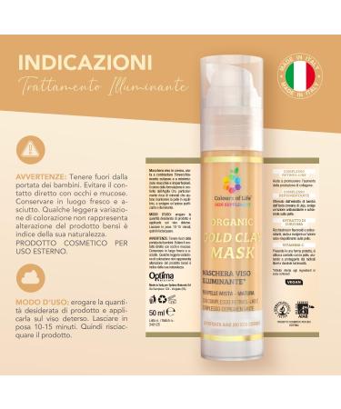  Optima Naturals Illuminating mask with organic gold clay for mature and combination skin 50 ml - Buy Online on GoSupps.com