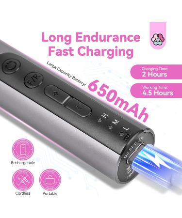 Saviland Electric Nail Drill Kit 20,000RPM - Cordless Portable Nail File for Acrylic, Dip Powder, Gel Polish - Manicure Pedicure Tool Set - Women's Gift - Buy Online on GoSupps.com