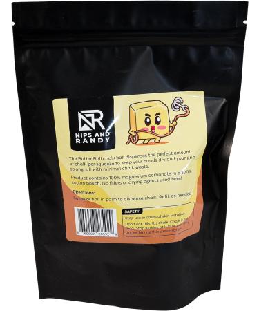 Nips and Randy Refillable Chalk Ball 2.3 oz for Bouldering, Rock Climbing, Weightlifting, Bodybuilding, Gymnastics - Grip Chalk - Buy Online on GoSupps.com