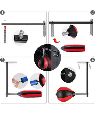 Hicient Wall-Mounted Punching Bag Reflex Speed Bag for Stress Relief - Boxing Ball for Home, Office, or Gym Use - Black - Buy Online on GoSupps.com