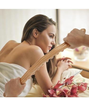 Operitacx Holz-Gua-Sha Massage Tools | Wooden Scratch Rod & 8 Pearl Body Massage Device - Buy Online on GoSupps.com
