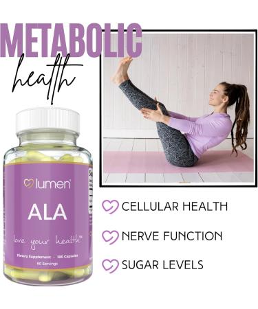 Lumen Naturals ALA for Women - 975mg Per Serving - 180 Count - 60 Servings 180 Count (Pack of 1) - Buy Online on GoSupps.com