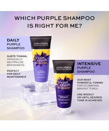 John Frieda Violet Crush Intensive Violet Shampoo for Blonde Hair 250 ml - Buy Online on GoSupps.com