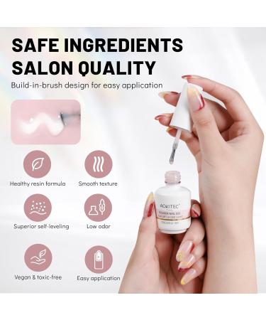 Aokitec Builder Nail Gel Pink Gel Builder for Nails 7-in-1 Nail Extension Gel in Bottle Hard Gel for Nail Strengthen & Repair Adheasive Rhinestones Nail Art Design for Nail Salon Home DIY Gift Set - Buy Online on GoSupps.com