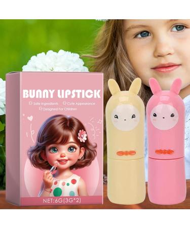 Leryveo Toddler Lip Gloss Lipstick for Toddlers | 2Pcs Lipstick Set Makeup and Pretend Play for Little Girl Real Washable Cosmetic Suitable for Toddlers - Buy Online on GoSupps.com