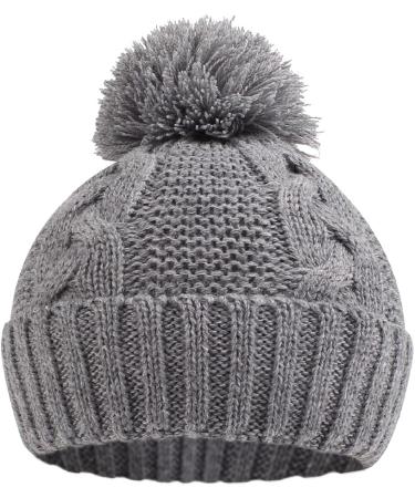 XIAOHAWANG Winter Knit Hat for Baby Boys & Girls | Twist Infant Toddler Pompom Cap 0-3 Years | 3PCS Set - Buy Online on GoSupps.com