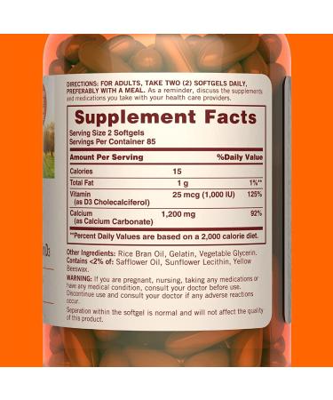 SD Calcium 1200mg - 170ct Bottle - High Strength Bone Health Supplement - Buy Online on GoSupps.com