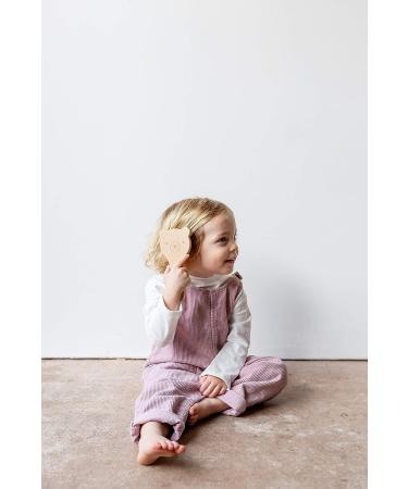 Petit Collage Wooden Baby Hairbrush - FSC-Certified Beech Wood, Soft Bristles, Cute Bear Design - Buy Online on GoSupps.com