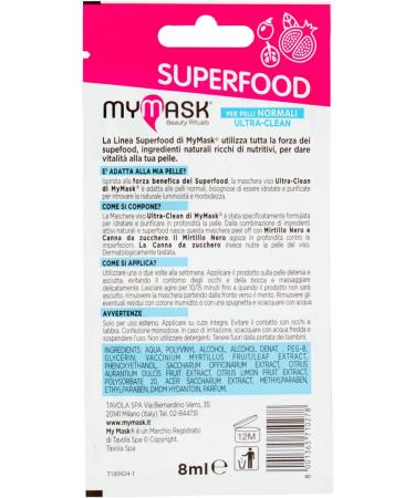 MyMask My Mask Superfood Maschera Viso Ultra Clean Peel Off 8 ml - Buy Online on GoSupps.com