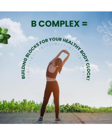 Himalayan Organics Vitamin B Complex with 100% RDA B1 B2 B3 B5 B6 B9 & B12 | 120 Veg Tablets - Buy Online on GoSupps.com