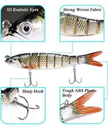 Premium Rubber Fish Bait Set for Trout & Bass Artificial Fishing Bait for Freshwater & Saltwater Perfect Fishing Gifts for Men - Buy Online on GoSupps.com