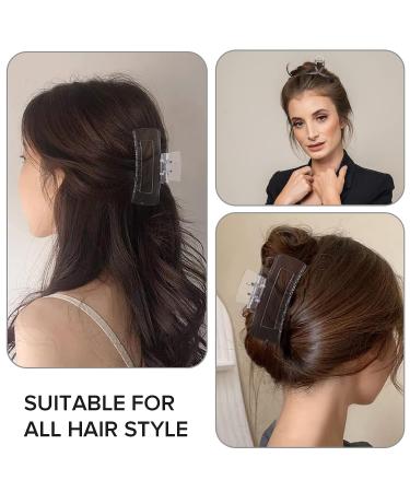 Lusofie 3Pcs Clear Claw Clip Set for Thick Hair - Strong Hold Banana Hair Clips for Women and Girls - Buy Online on GoSupps.com