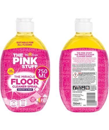 Floor Cleaner Spray Bundle with 2 x 750ml Pink Stuff Squit & Mop Vegan Friendly Floor Cleaner Liquid & 2 Pink Mop Slippers - Buy Online on GoSupps.com
