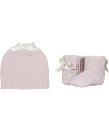 UGG Unisex Baby Jesse Bow II Fashion Boot & Beanie Set - Baby Pink | Size 4 UK - Buy Online on GoSupps.com