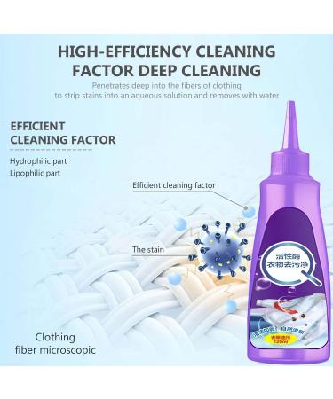 Active enzyme laundry stain remover 120ml Garment Stubborn Stain Cleaner Oil Remover White Shirt Guardian Lazy Laundry (3PCS) - Buy Online on GoSupps.com