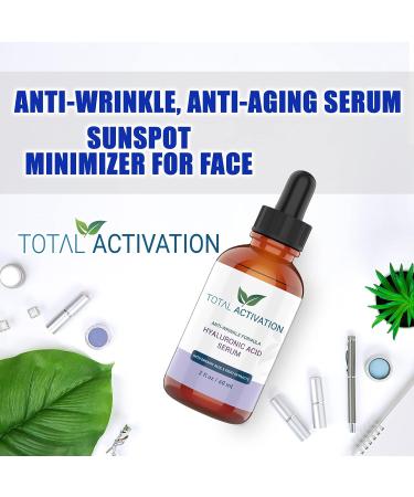 Organic Hyaluronic Acid Serum with Aloe & Chamomile - Anti-Aging Facial Moisturizer for All Skin Types (2 oz) - Buy Online on GoSupps.com