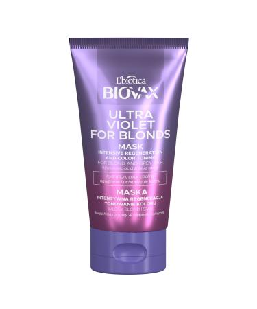 Biovax Ultra Violet Intense Regenerating Toning Mask for Blonde and Gray Hair 150ml