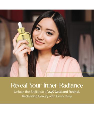 Shop Bella Beauty 24K Gold & Retinol Face Serum - Anti-Aging Lifting Firming for All Skin Types - Cruelty Free Korean Skincare - Buy Online on GoSupps.com