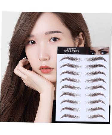 FOMIYES 16 Pcs Eyebrow Stickers Make up Kit Brow Shaper Stencil 6d Hair-like Eyebrows Stickers Makeup Tools - Buy Online on GoSupps.com
