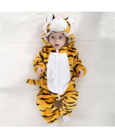 COOKY.D Unisex Hooded Romper Jumpsuit - Winter Tiger Design | 12-18 Months - Buy Online on GoSupps.com