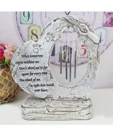 YLSMILE Heart Shaped Paw Print Pet Memorial Stone | Loss of Pet Gifts & Grave Marker for Dogs - Buy Online on GoSupps.com