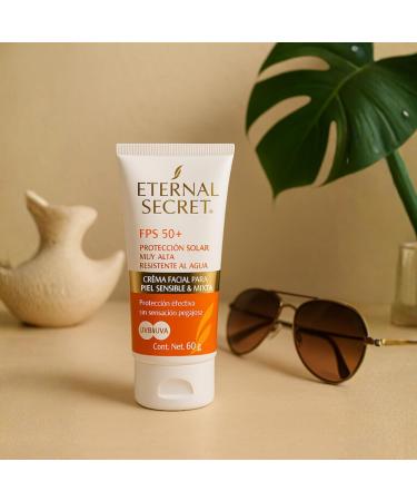 Eternal Secret High Protection Sunscreen for Face - SPF 50+ Water-resistant Non-Sticky Texture 2.12 oz - Bloqueador Facial/Corporal Eternal Secret FPS 50+ 2.12 oz - Buy Online on GoSupps.com