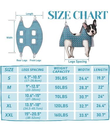 Supet Pet Grooming Hammock Harness for Cats & Dogs - Relaxation & Restraint Sling for Nail Trimming Clipping - Coral Blue, S Size - Buy Online on GoSupps.com