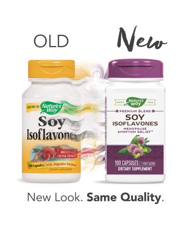 Nature's Way Soy Isoflavones 100 Capsules - Supports Hormonal Balance & Wellness - Buy Online on GoSupps.com