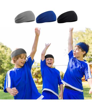 12-Piece Kids Sweatbands Set | Soft Athletic Headbands for Boys & Girls | Wicking Elastic Hairband for Sports | Assorted Colors - Buy Online on GoSupps.com