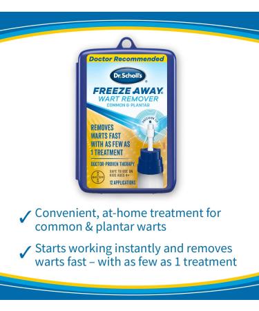 Dr. Scholl's FreezeAway Wart Remover - 12 Applications for Common & Plantar Warts - Buy Online on GoSupps.com