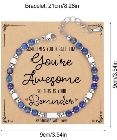 Stone Inspirational Bracelet Durable stone affirmation jewelry Elevate Spirit with Stone Inspirational Bracelet Empowering Gemstone Wristband Infused and Positive Energy Ideal for Daily Inspiratio - Buy Online on GoSupps.com
