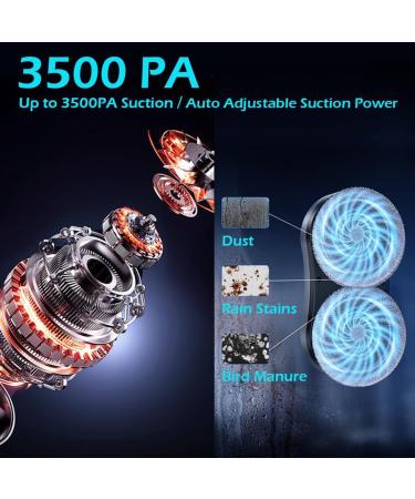 CHHMAELOVE Upgrade Window Cleaning Robot 4-Way Dual Water Spray Remote Control with 10 Mop Pads and 3500Pa Strong Suction for Interior/Exterior Highrise Windows - Buy Online on GoSupps.com