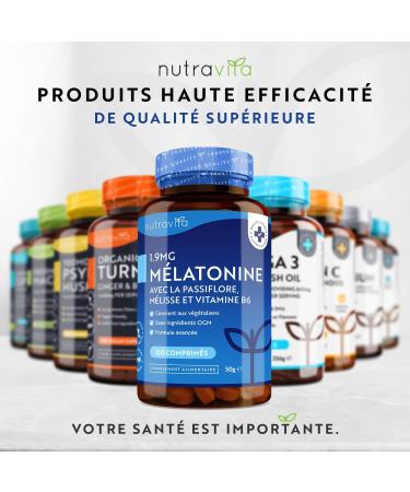 Melatonin 1.9 mg per tablet with Passionflower Melissa and Vitamin B6 - Fully Vegan High Strength Melatonin Supplement - Promotes healthy sleep - 150 tablets - Nutravita - Buy Online on GoSupps.com