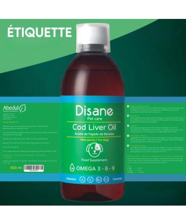 DISANE Cod Liver Oil for Dogs | 500 ML | Natural Supplement for Joint and Coat Care | Source of Omega 3 and Vitamins for Dogs - Buy Online on GoSupps.com