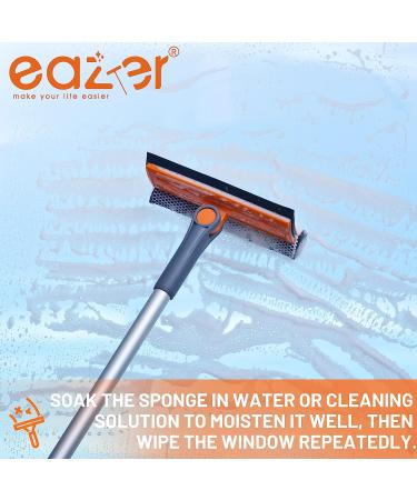 Eazer Professional 2-in-1 Window Squeegee with Extension Pole | Multi-Use Window Cleaner Tool for Window Washing | Multiple Angles for Effective Window Cleaning - Buy Online on GoSupps.com