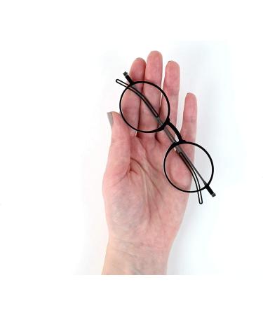 ThinOptics Manhattan Reading Glasses | Milano Aluminum Magnetic Housing | Round Black Frames | 2.50 Strength | Stylish & Portable - Buy Online on GoSupps.com