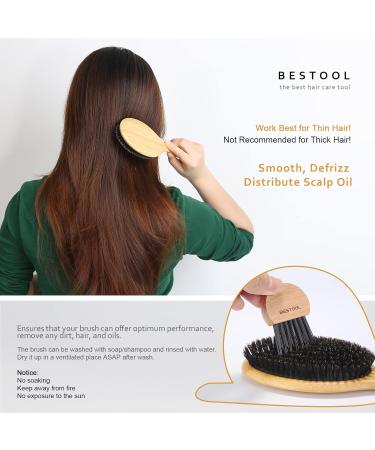 Bestool Hairbrush - Wild Boar Bristle Bamboo Paddle for Women Men & Children | Improve Hair Texture for Thin & Fine Hair - Buy Online on GoSupps.com
