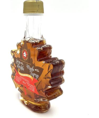 Amber Maple Syrup Leaf Bottle - 100 ml - 100% Pure - Maple Treasures - Buy Online on GoSupps.com