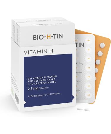 Bio-H-Tin Vitamin H 2.5 mg for Healthy Hair & Nails + Organic H-Tin Caffeine Shampoo Bundle - 84 Tablets & 200 ml | International Shipping Available - Buy Online on GoSupps.com