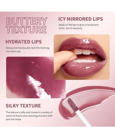 3 Colors Lip Gloss Butter Glossy Moisturizing Lipstick Non Sticky High Shiny Finish Conditioning Lip Glow Oil for Shine Hydration Sheer Tinted Soothing Lip Care - Buy Online on GoSupps.com