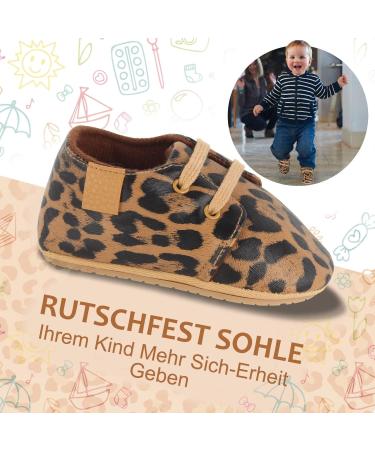 Baby First Walking Shoes for Boys and Girls | Non-Slip Rubber Soles | Leopard Print | 0-18 Months - Buy Online on GoSupps.com