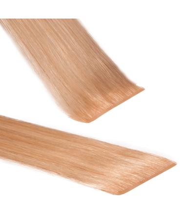hair2heart Premium Invisible Tape Extensions Real Hair - 40 Tapes 50cm Dark Golden Blonde