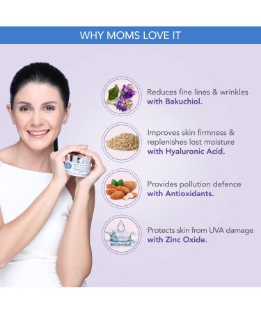 The Moms Co. Natural Age Control Day Face Cream with Bakuchiol | Anti-Wrinkle & Anti-Aging Cream for Men & Women | Sun Protection & Fine Lines | 50gm - Buy Online on GoSupps.com