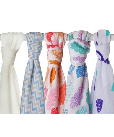 XKKO - BMB Muslin Diapers - Bamboo Viscose - 70x70cm - 3 pieces Color Flowers & Birds (Girl s mix)