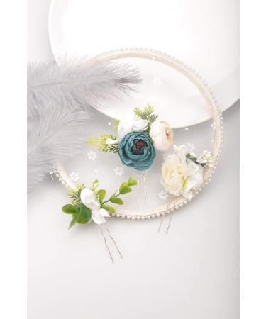 Kercisbeauty Bridal Floral Pearl Hair Pins Wedding Combs Barrette Set of 3 | Elegant Hair Accessories for Evening Party - Buy Online on GoSupps.com