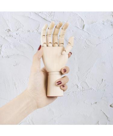 AUEAR 7 Inch Wooden Hand Mannequin for Drawing, Sculpting, and Display - Buy Online on GoSupps.com