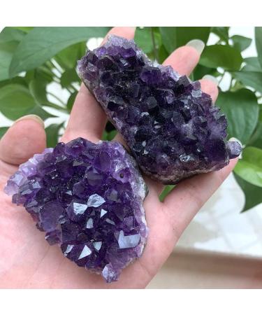 100-120g Natural Stone deep Amethyst Quartz Crystal Cluster Specimen - Buy Online on GoSupps.com