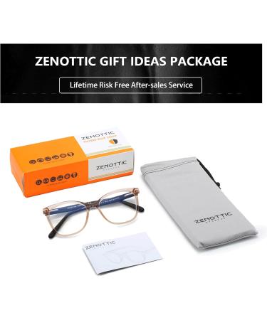 ZENOTTIC Cateye Reading Glasses for Women - Blue Light Blocking & Anti Eyestrain - Lightweight Eyeglasses (Brown 1.5x) - Shop Internationally - Buy Online on GoSupps.com