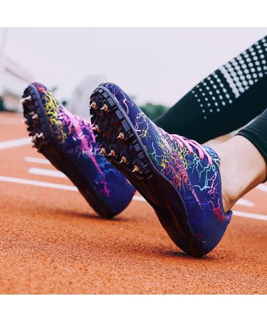 Eribby Unisex Track Spike Shoes - Sprint and Mid-Distance Running Shoes - Navy (Women's 7.5/Men's 6) - Buy Online on GoSupps.com